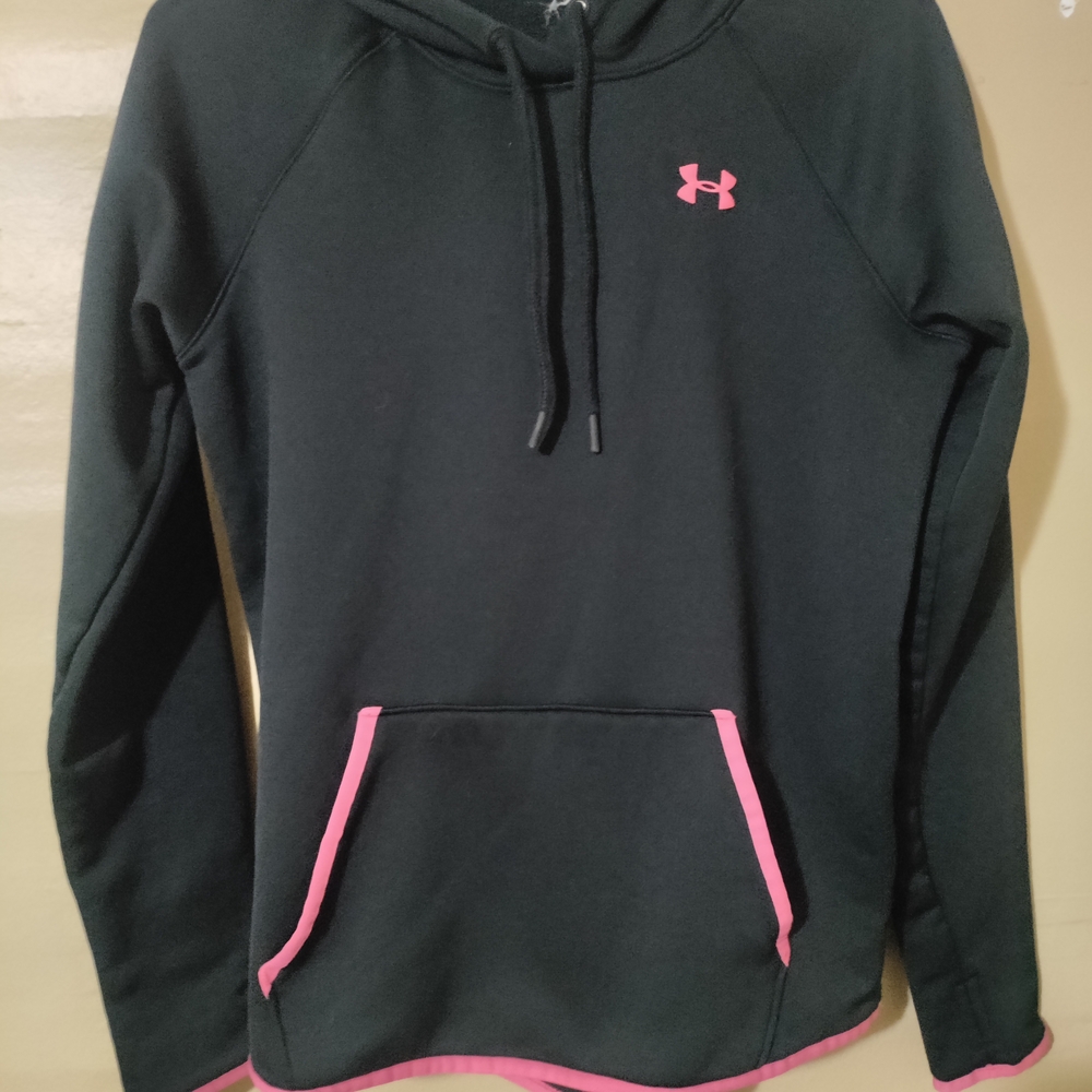 Under Armour Black Hoodie with Pink Accents